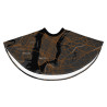 Custom dark gray Map Skirt featuring copper street map details.