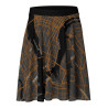 Custom dark gray Map Skirt featuring copper street map details.