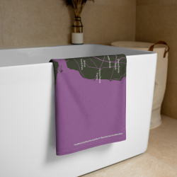 Custom Map Swim Towel with Personalized Location | MapStuff