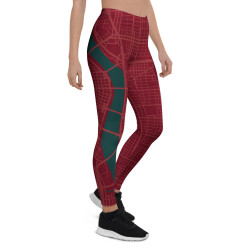 Custom Map Leggings with Personalized Location | MapStuff