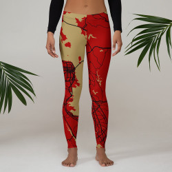 Custom Map Leggings with Personalized Location | MapStuff