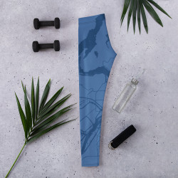 Custom Map Leggings with Personalized Location | MapStuff